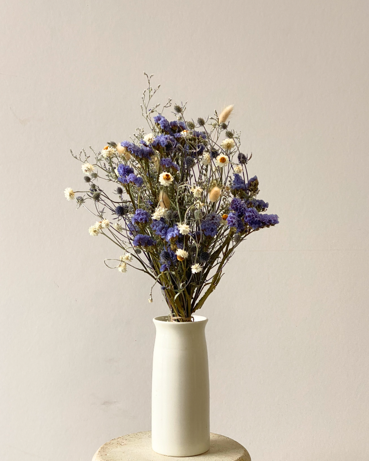 Bouquet de fleurs séchées - OCEAN (Bleu & blanc)