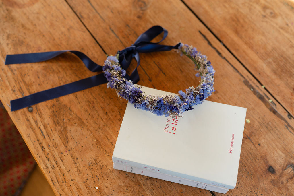 Couronne de tête en fleurs séchées pour cérémonie - Adulte - HOEDIC