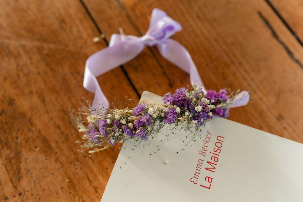 Couronne de tête en fleurs séchées pour cérémonie - Enfant - GROIX