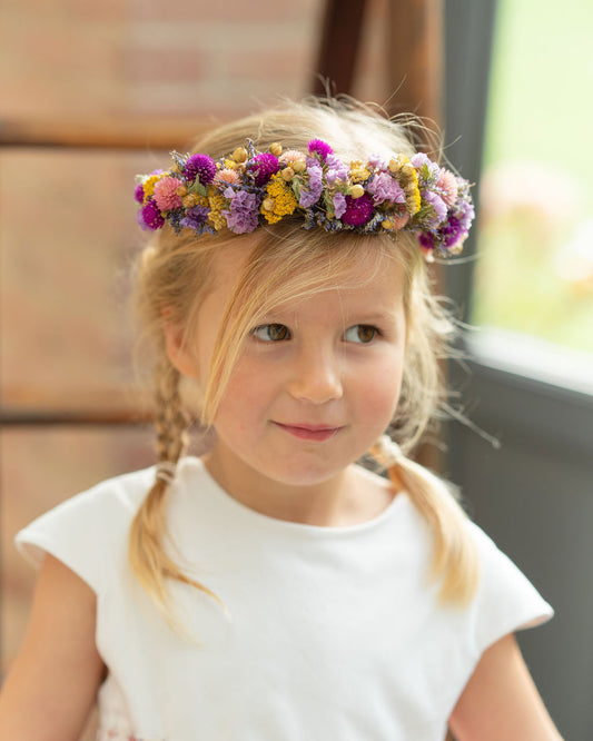 Couronne de tête en fleurs séchées pour cérémonie - Enfant - MOLENE
