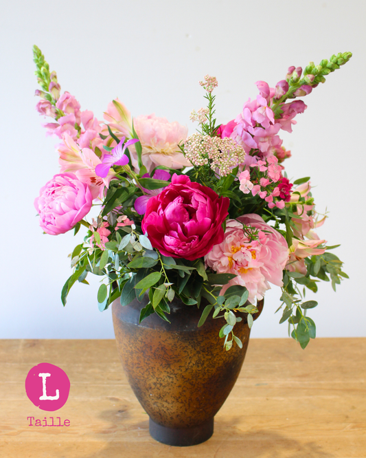 🩷 Spécial fête des mères : un bouquet L aux couleurs roses + un atelier pour 99,90 € (au lieu de 120,20€)