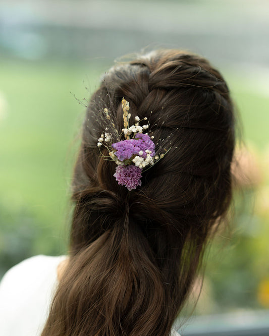 Pic à chignon en fleurs séchées pour cérémonie - GROIX