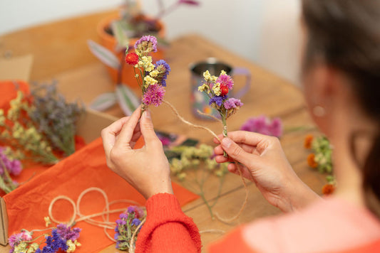 Kit DIY - Guirlande murale en fleurs séchées - Peps