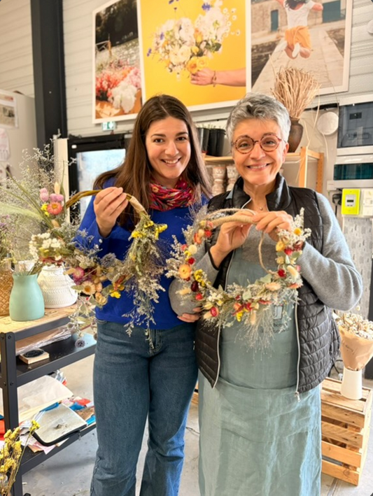 Atelier : Créez votre couronne de fleurs séchées (toute l'année)