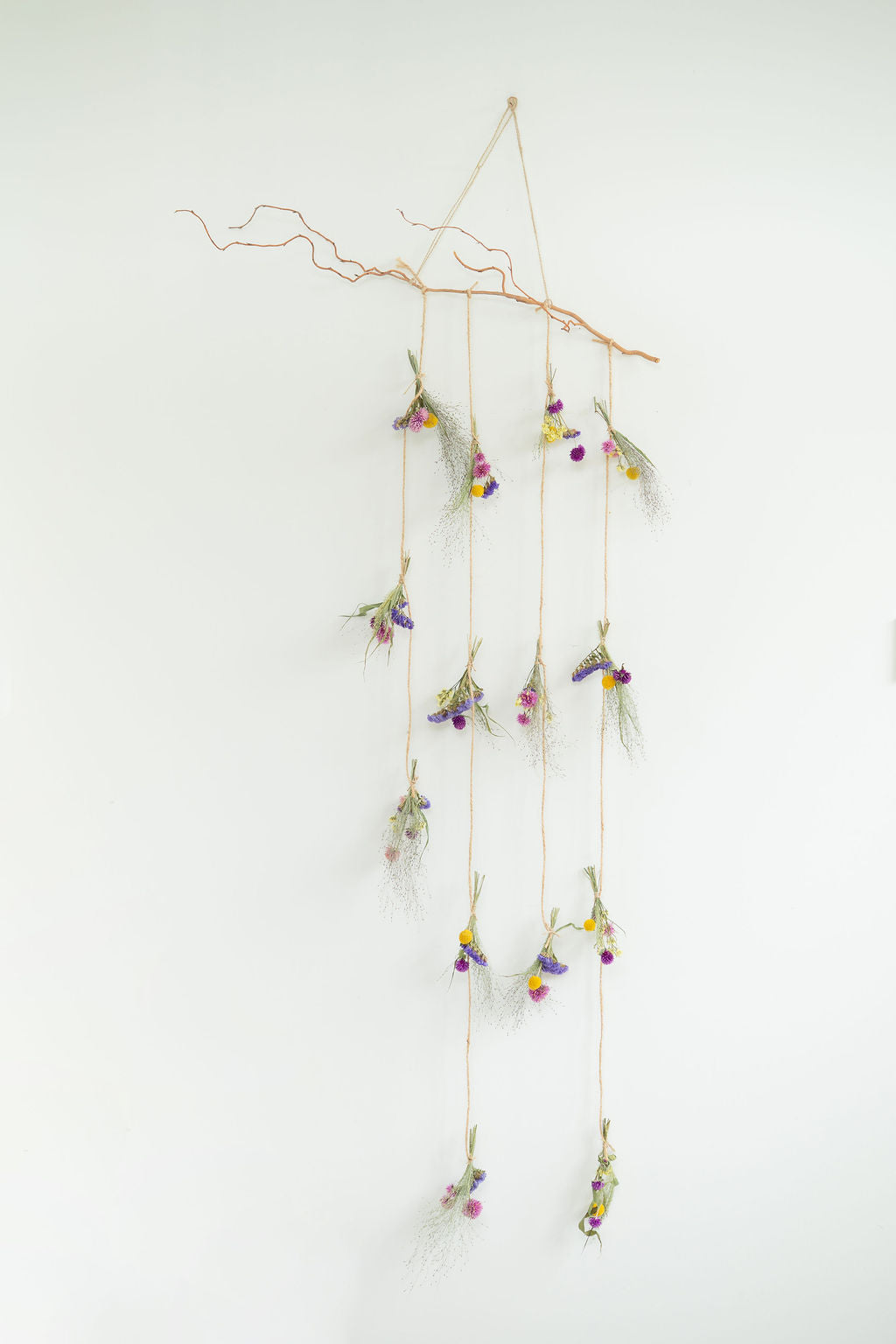 Suspension de fleurs séchées : rideau de fleurs ELECTRIC FEEL