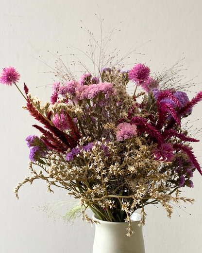 Bouquet de fleurs séchées - LE FLAMANT ROSE (Camaïeu de rose)