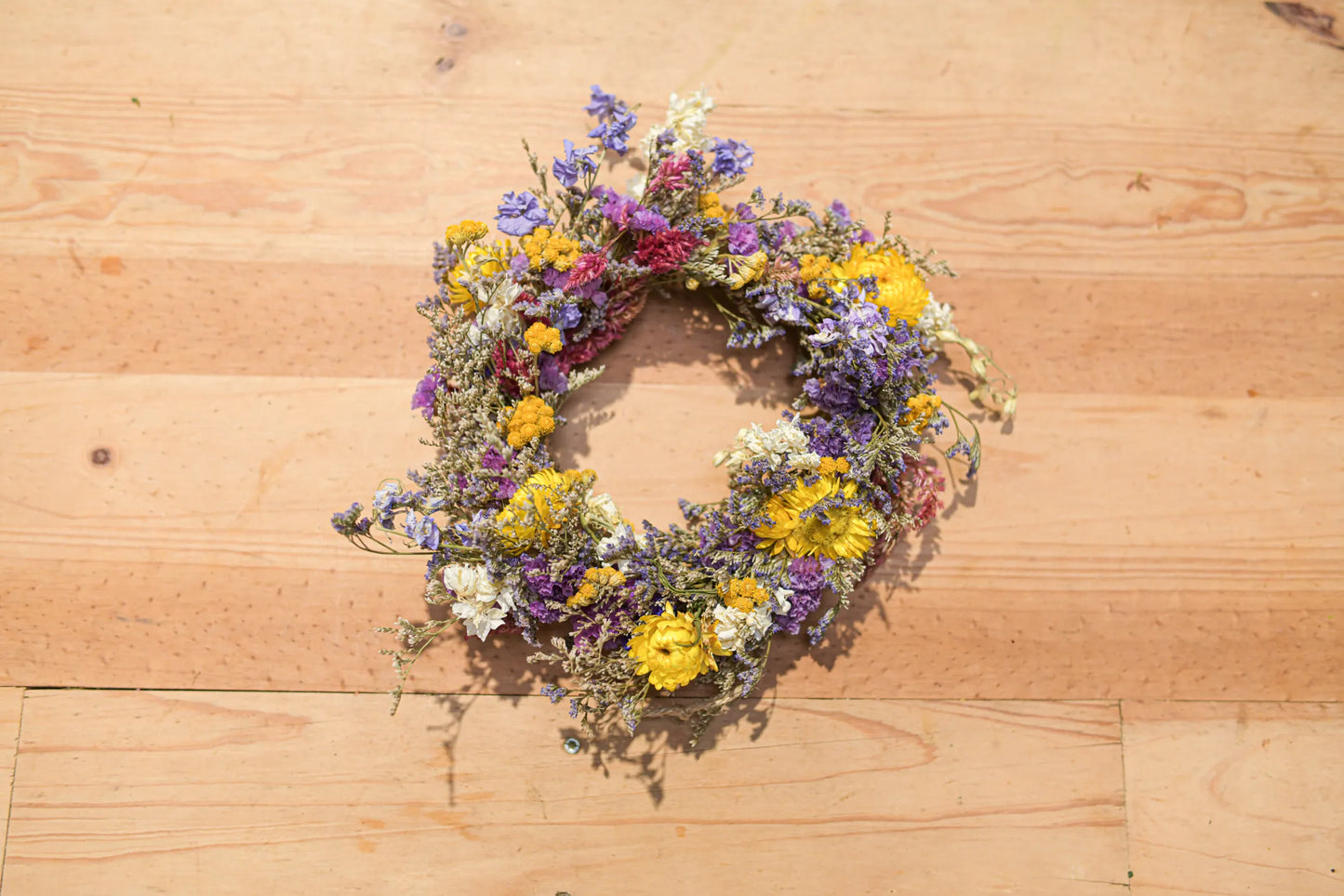 Atelier : couronne de fleurs séchées