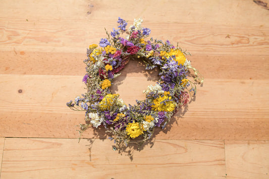 Atelier : couronne de fleurs séchées