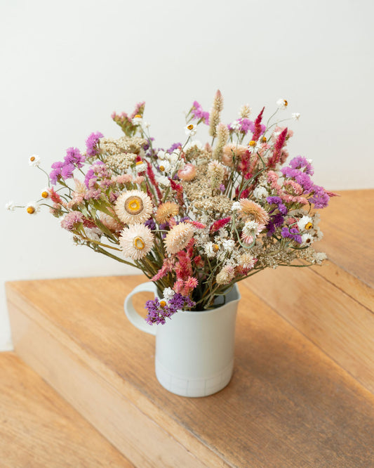 Bouquet de fleurs séchées - CHAMALLOW