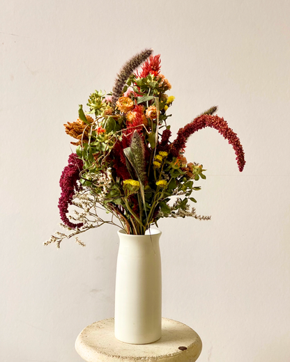 Bouquet de fleurs séchées - L'ÉRABLE (Rouge, orange et jaune)