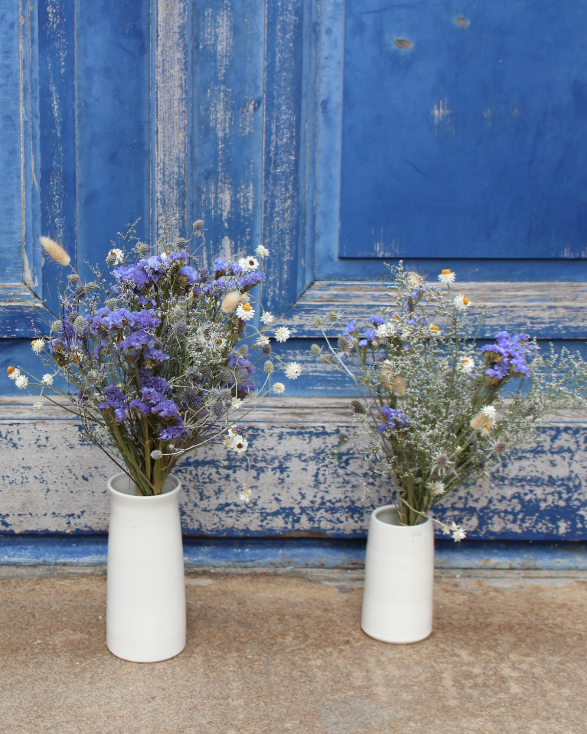 Bouquet de fleurs séchées - OCEAN (Bleu & blanc)