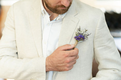 Boutonnière en fleurs séchées pour cérémonie - BERDER