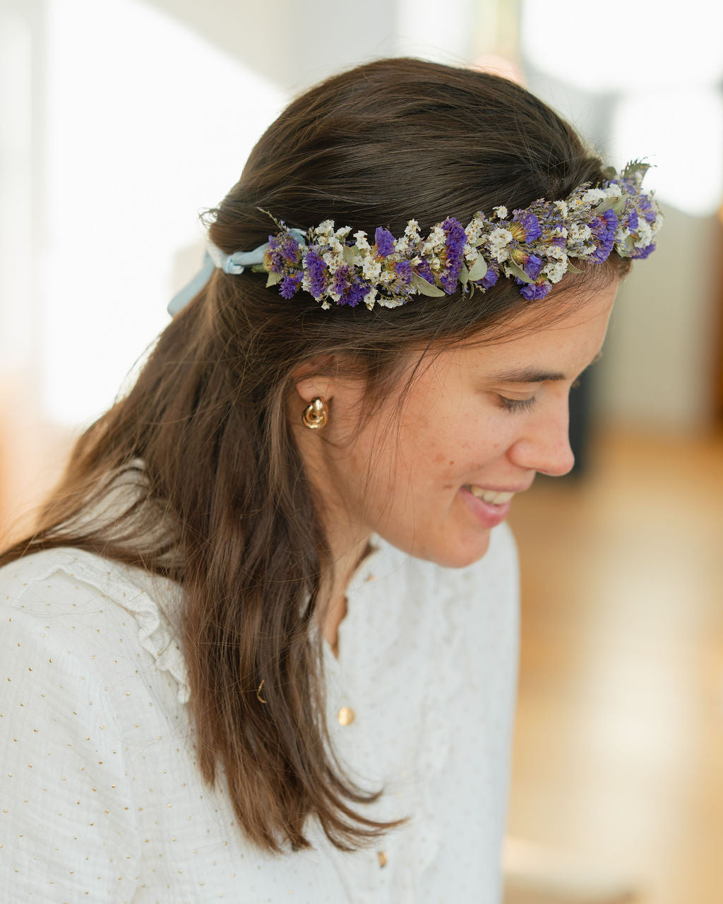 Couronne de tête en fleurs séchées pour cérémonie - Adulte - BERDER