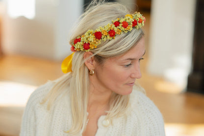 Couronne de tête en fleurs séchées pour cérémonie - Adulte - BREHAT