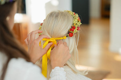 Couronne de tête en fleurs séchées pour cérémonie - Adulte - BREHAT