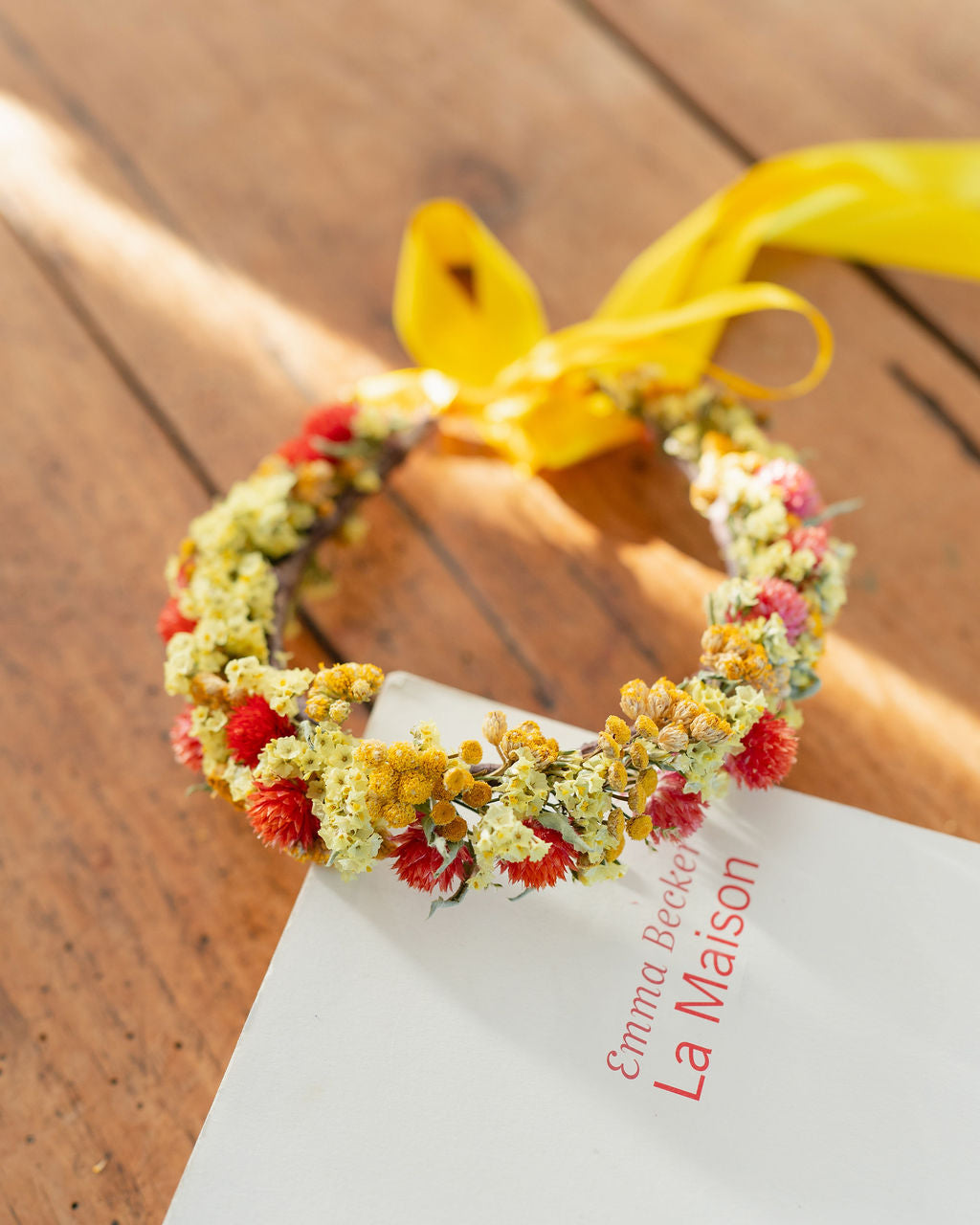 Couronne de tête en fleurs séchées pour cérémonie - Adulte - BREHAT