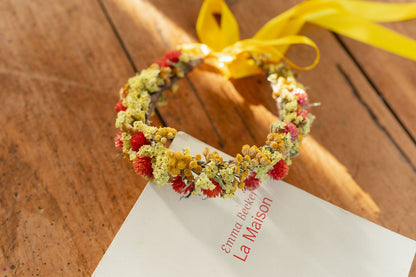 Couronne de tête en fleurs séchées pour cérémonie - Adulte - BREHAT