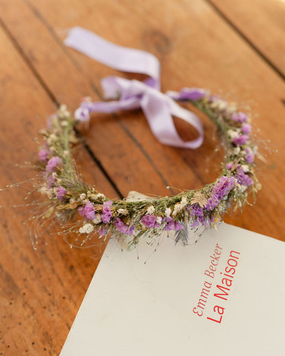 Couronne de tête en fleurs séchées pour cérémonie - Adulte - GROIX