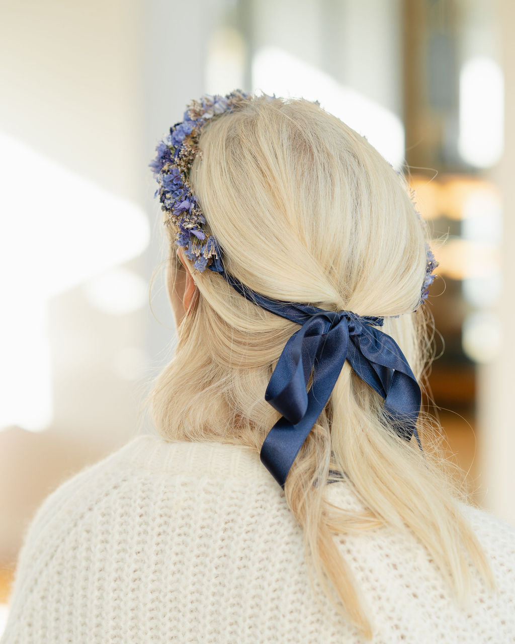 Couronne de tête en fleurs séchées pour cérémonie - Adulte - HOEDIC