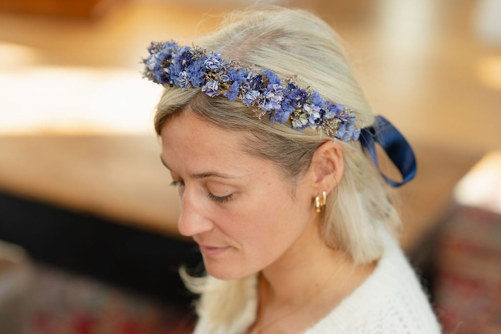 Couronne de tête en fleurs séchées pour cérémonie - Adulte - HOEDIC