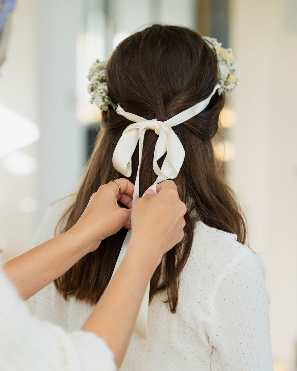 Couronne de tête en fleurs séchées pour cérémonie - Adulte - HOUAT