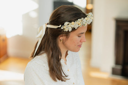 Couronne de tête en fleurs séchées pour cérémonie - Adulte - HOUAT