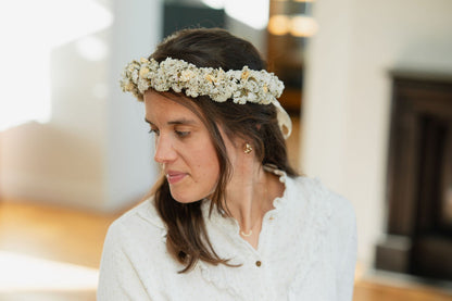 Couronne de tête en fleurs séchées pour cérémonie - Adulte - HOUAT