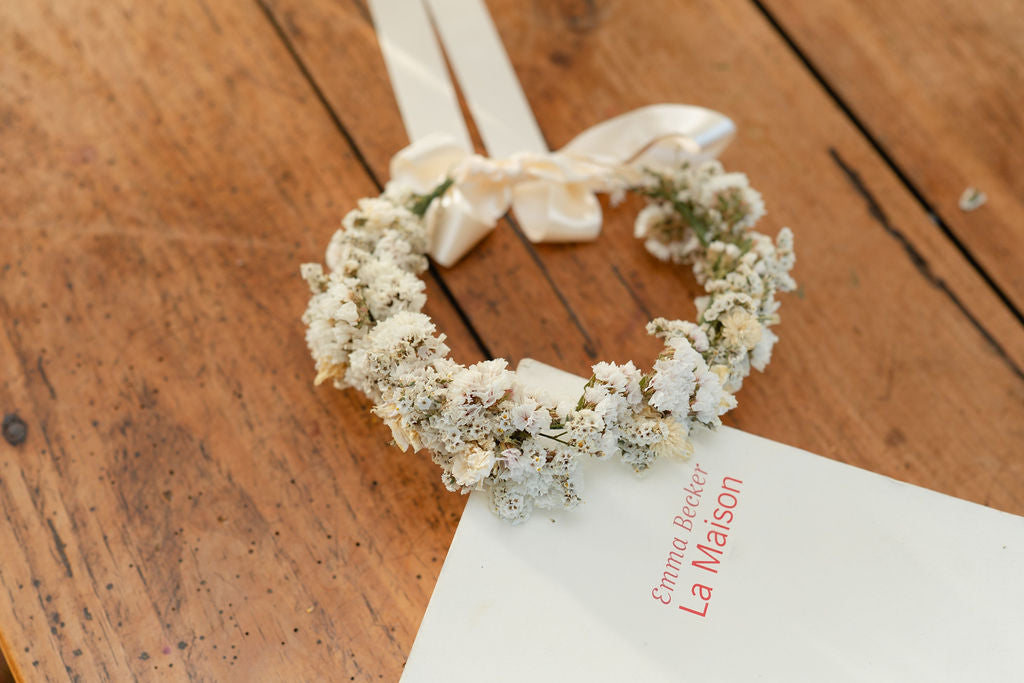 Couronne de tête en fleurs séchées pour cérémonie - Adulte - HOUAT