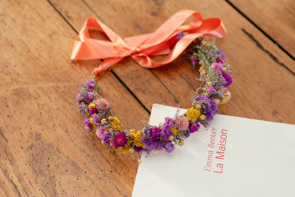Couronne de tête en fleurs séchées pour cérémonie - Adulte - MOLENE