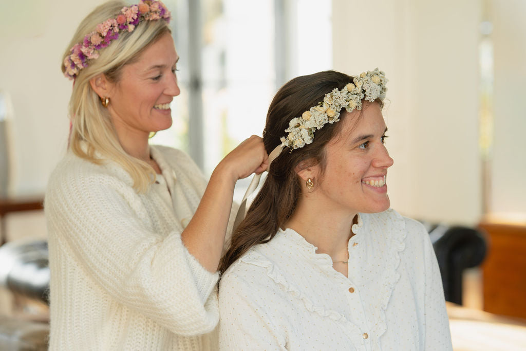 Couronne de tête en fleurs séchées pour cérémonie - Adulte - SAUZON