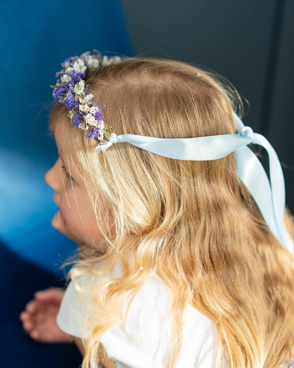 Couronne de tête en fleurs séchées pour cérémonie - Enfant - BERDER