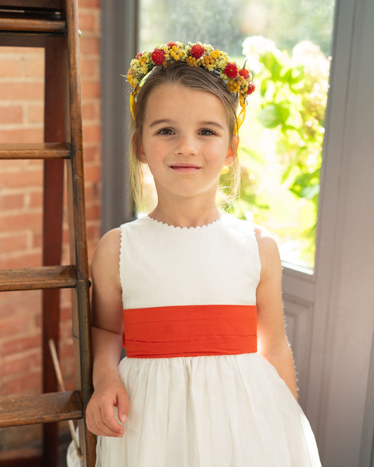 Couronne de tête en fleurs séchées pour cérémonie - Enfant - BREHAT