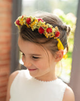 Couronne de tête en fleurs séchées pour cérémonie - Enfant - BREHAT