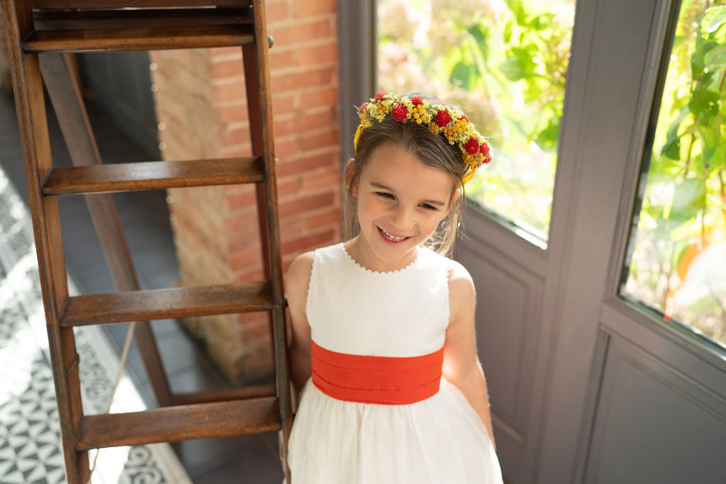 Couronne de tête en fleurs séchées pour cérémonie - Enfant - BREHAT