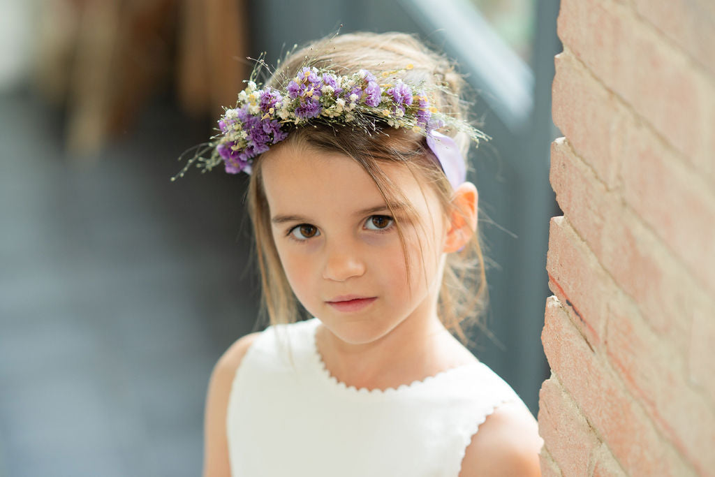 Couronne de tête en fleurs séchées pour cérémonie - Enfant - GROIX