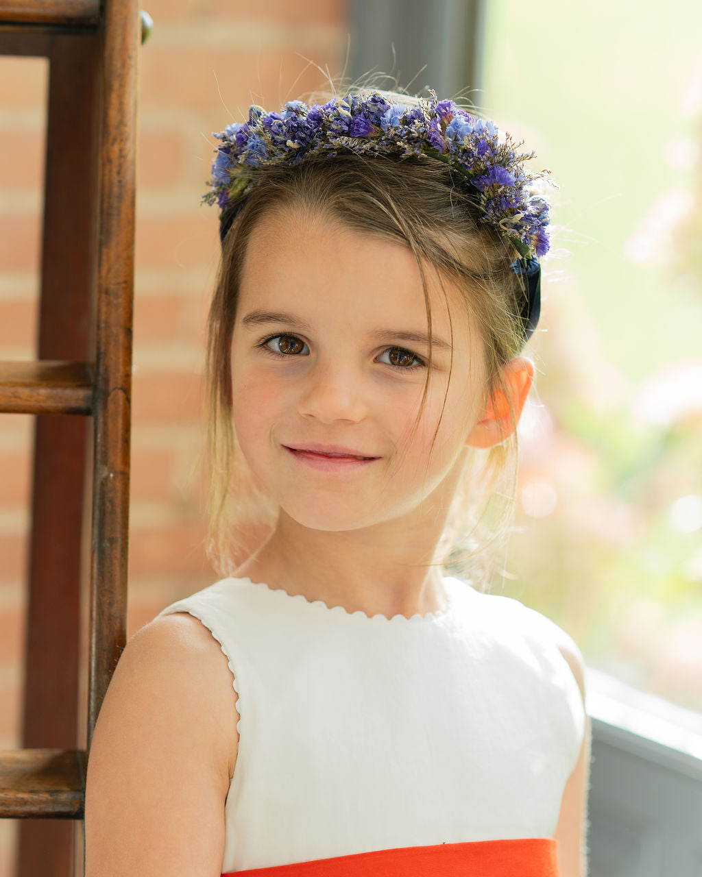 Couronne de tête en fleurs séchées pour cérémonie - Enfant - HOEDIC