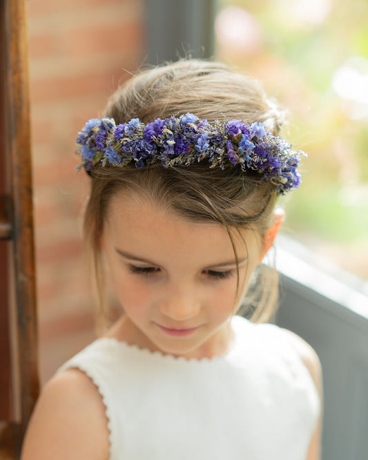 Couronne de tête en fleurs séchées pour cérémonie - Enfant - HOEDIC