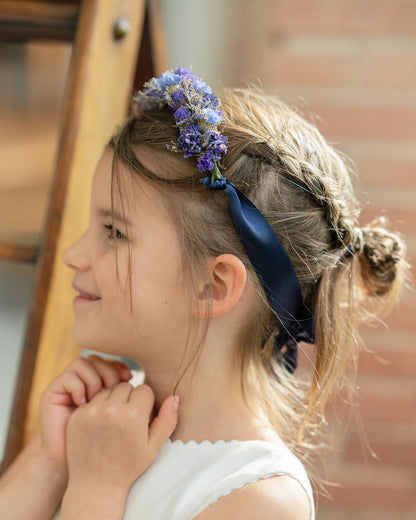 Couronne de tête en fleurs séchées pour cérémonie - Enfant - HOEDIC