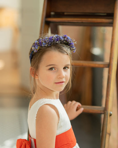 Couronne de tête en fleurs séchées pour cérémonie - Enfant - HOEDIC
