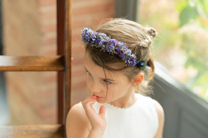 Couronne de tête en fleurs séchées pour cérémonie - Enfant - HOEDIC
