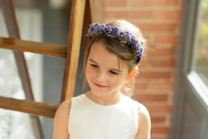 Couronne de tête en fleurs séchées pour cérémonie - Enfant - HOEDIC