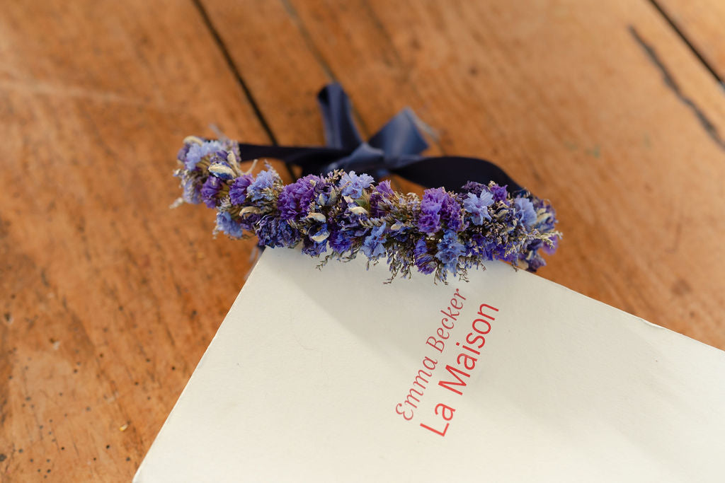 Couronne de tête en fleurs séchées pour cérémonie - Enfant - HOEDIC