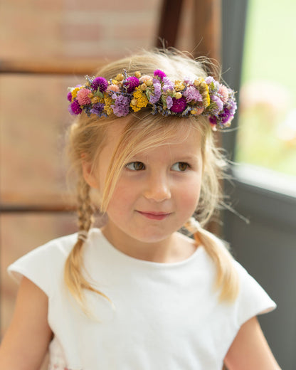 Couronne de tête en fleurs séchées pour cérémonie - Enfant - MOLENE