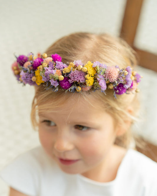 Couronne de tête en fleurs séchées pour cérémonie - Enfant - MOLENE