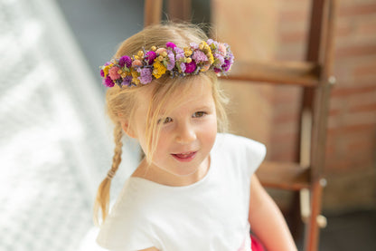 Couronne de tête en fleurs séchées pour cérémonie - Enfant - MOLENE
