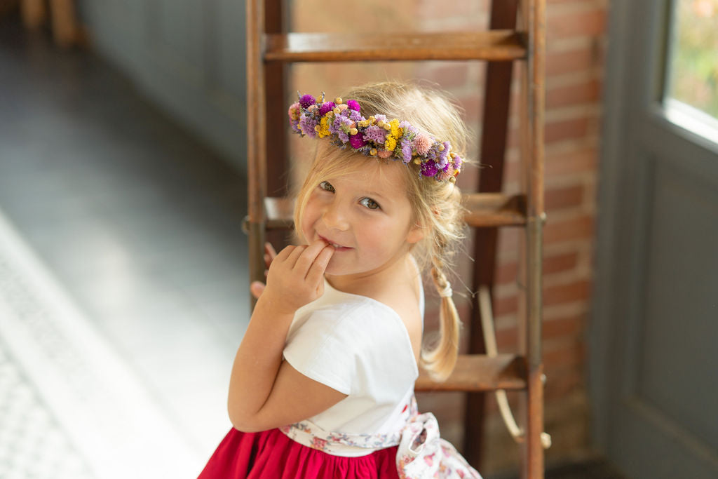Couronne de tête en fleurs séchées pour cérémonie - Enfant - MOLENE