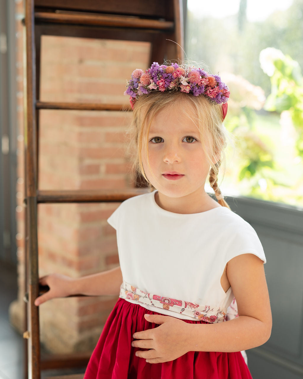 Couronne de tête en fleurs séchées pour cérémonie - Enfant - SAUZON
