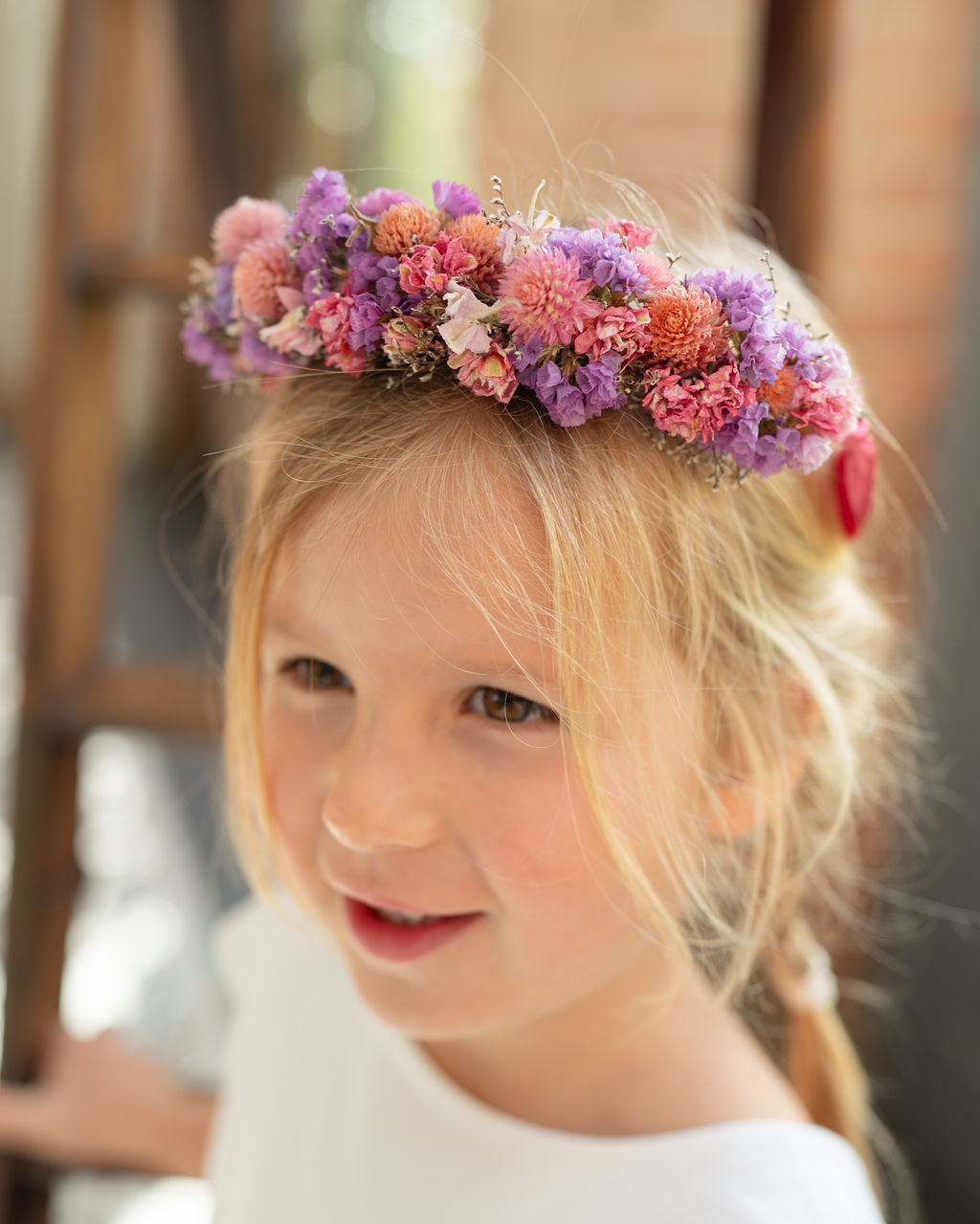 Couronne de tête en fleurs séchées pour cérémonie - Enfant - SAUZON