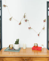 Guirlande murale de fleurs séchées - SANTA