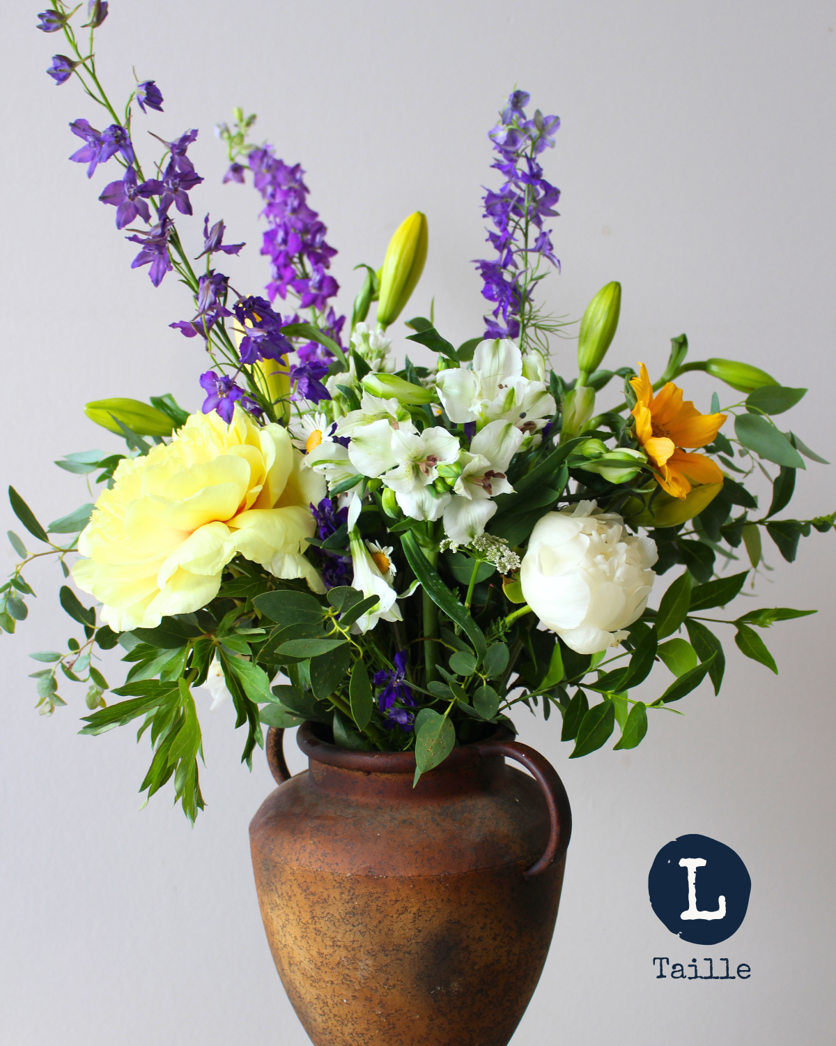 💙 Spécial fête des mères : un bouquet L aux couleurs bleu/blanc + un atelier pour 99,90 € (au lieu de 120,20€)